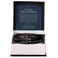 To My Grandson Cross Bracelet – "Beyond This Moment" Message Card & Gift Box, Christian Gift for Grandson