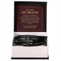 To My Husband Cross Bracelet – "Keep Learning to Love You" Message Card & Gift Box, Christian Faith Gift for Husband