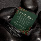 Christmas Gift for Him – A Leather Bracelet with a Love Message Card