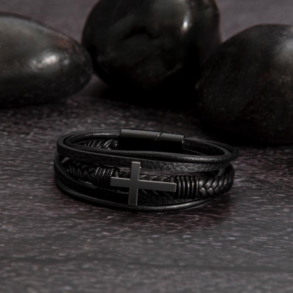 Christmas Gift for Him – A Leather Bracelet with a Love Message Card