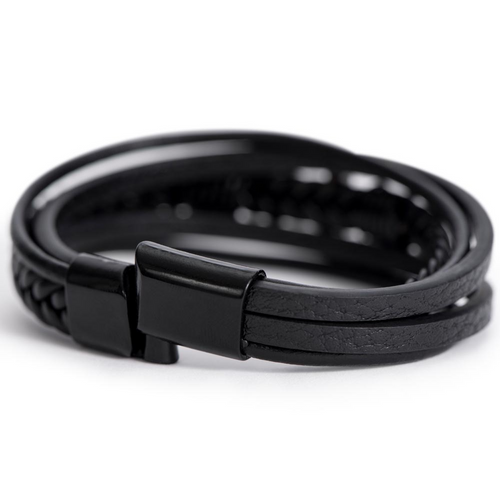 Christmas Gift for Him – A Leather Bracelet with a Love Message Card