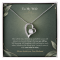 To My Wife Necklace from Husband – Forever Love Heart Pendant with Still Us Message Card & Gift Box