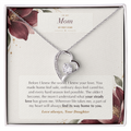 Forever Love heart necklace with My First Home message card for Mom
