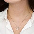 To My Wife Necklace from Husband – Forever Love Heart Pendant with One Home Message Card & Gift Box