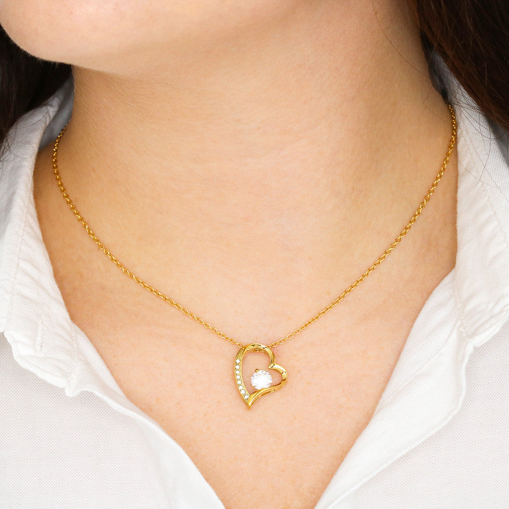 To My Daughter Necklace – You Are Amazing Forever Love Heart Pendant with Message Card & Gift Box